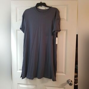 Casual Gray T-Shirt Dress